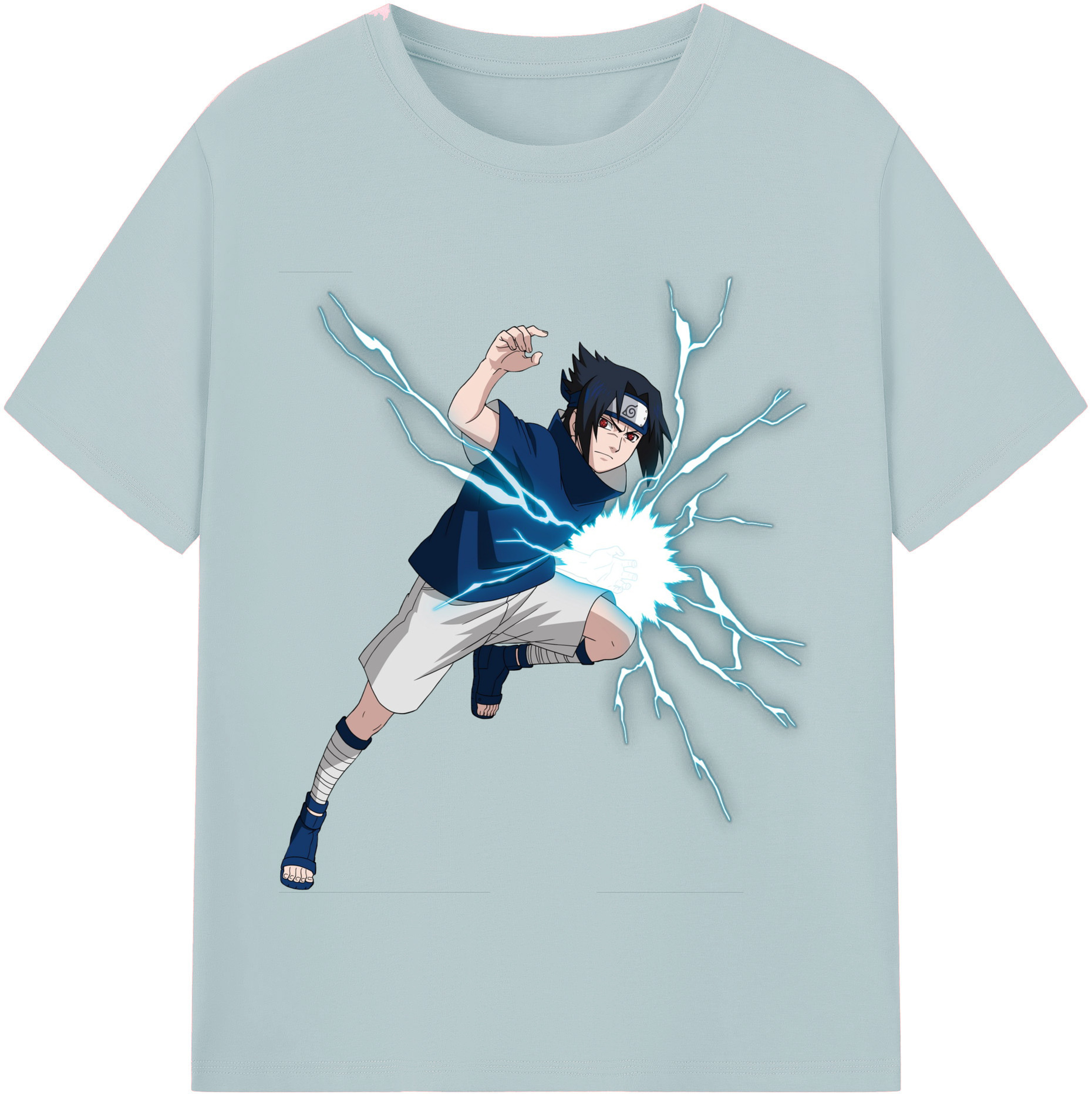 （画像用） NARUTO -ナルト- うちは サスケ Uchiha Sasuke 綿100％半袖Tシャツ（フロントプリント）